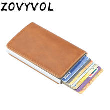 Zovyvol-mini carteiras, 2021, pequena, couro, fina, porta cartões rfid, homens, mochila de dinheiro, vintage, preta, pequena, bolsa 2024 - compre barato