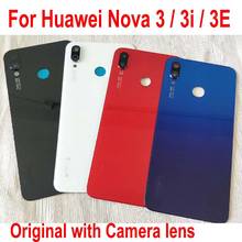 Original Best For Huawei Nova 3 3i 3E Glass Back Battery Cover Rear Case Housing  Door + Camera Frame Lens + Sticker 2024 - buy cheap