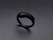 Кольцо в виде змеи мужское регулируемое, металлическое кольцо в стиле панк, готическое, черное, серебряное, ювелирное изделие, Прямая поставка 2024 - купить недорого