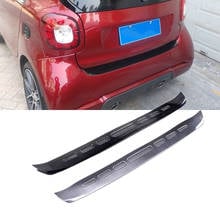 Car Rearguard Rear Bumper Cover Trunk Outer End Trim Sill Plate Protector Guard Sticker for Smart fortwo 2015 2016 2017 2024 - buy cheap