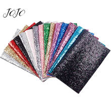 JOJO BOWS 22*30cm 50pcs Glitter Sequin Leather Sheets Solid Fabric DIY Hair Bow Material Home Decoration Handmade Craft Supplies 2024 - buy cheap