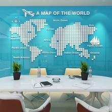 DIY 3D Mosaic World Map Wall Sticker Acrylic Crystal Creative Art Poster for Sofa TV Background of Living Room Bedroom or Office 2024 - buy cheap