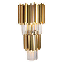 New Arrival Modern Wall Sconce Living Room Bedroom Hallway Crystal Wall Lamps Golden Stainless Steel Luminaire For Home Hotel 2024 - buy cheap