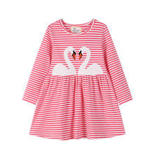 Girls Autumn Dress Brand Kids Dresses for Girls Clothes Long Sleeve Swan Princess Dress Christmas Children Vestidos 2024 - buy cheap