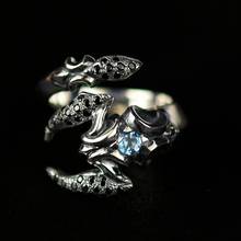925 sterling silver ring inlaid with natural stone around the finger of poisonous scorpion Thai Silver Opening  rings 2024 - buy cheap