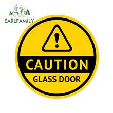 Earlfamily 13cm x 13cm para aviso de porta de vidro aviso sinal adesivos de carro vinil material decalque impermeável adequado para van rv 2024 - compre barato