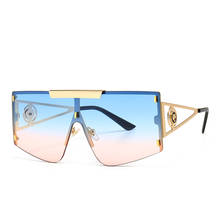 Vintage Fashion Luxury Brand Designer Square Sunglasses Men Women Retro Travel Driving Oversized Sun Glasses Metal Shades UV400 2024 - buy cheap