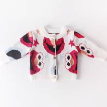 Red Bird Baby Boy Jacket Thick Winer Baby Girl Sweater Cardigan Cute 0 to 24 Month Newborn Baby Clothes OBS204035 2024 - buy cheap