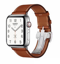 Correa de cuero para apple watch, correa de lujo para iwatch, 38mm, 42mm, 40mm, 44mm, 6 se, 7, 5, 4, 3, 2, 1, 41mm, 45mm 2024 - compra barato