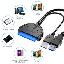 USB 3,0 SATA 3 кабель Sata к USB 3,0 адаптер 6 Гбит/с Поддержка 2,5 дюйма внешний жесткий диск HDD SSD 22 Pin Sata III кабель 2024 - купить недорого