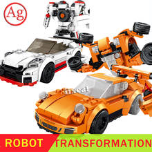 Juego de bloques de construcción de Robot transformable para niños, juguete de construcción con ladrillos, serie de películas 2024 - compra barato