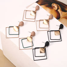 Pendientes cuadrados geométricos de moda HOCOLE para mujer pendientes de gota de Metal de moda coreana joyería elegante femenina regalos de fiesta 2024 - compra barato