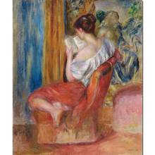 Handmade Wall Art Oil Paintings On Canvas For Living Room Pierre Auguste Renoir Reading Woman Artwork Special Gift Christmas 2024 - buy cheap