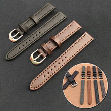 14mm/16mm Genuine Leather Watchbands High Quality Watch Strap Watch Belt Strap With Metal Buckle Watch Band Watch Accessories 2024 - compre barato