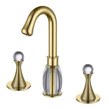 Bathroom Basin Faucet Solid Brass & Crystal Perfume Bottle Type Sink Mixer Taps Hot & Cold Lavatory Crane Dual Handle Black/Gold 2024 - buy cheap