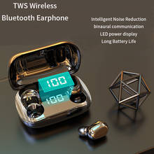 Fones de ouvido sem fio, bluetooth, 9d, estéreo, com visor led, microfone para telefones celulares 2024 - compre barato