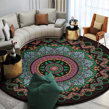 Mandala Ethnic  Round Carpet Hotel Living Room Bedroom Floor Mat Customized doormat bath balcony mats Various Sizes Rug tapis 2024 - buy cheap