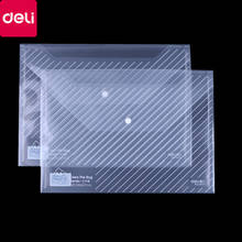 10pcs Deli 5501 File Bag A4 Transparent Snap-on Briefcase Office File Information File Presentation Folder School Supplies 2024 - buy cheap