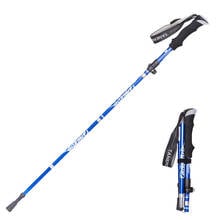 Bastón telescópico Alpenstock, bastones de Trekking de aleación de aluminio, bastón plegable de Metal para personas mayores, bastón de muletas 2024 - compra barato