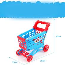 Carrinho de compras de supermercado de simulação, brinquedo de brincar de plástico para crianças 2024 - compre barato