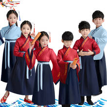 Traje de dança clássica infantil, roupa chinesa tradicional para crianças, vestido hanfu, vestido de dança menor sl1196 2024 - compre barato