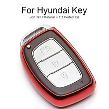 Мягкий чехол для ключей из ТПУ для hyundai I10 Solaris Tucson Santa Fe I30 I40 Elantra Creta IX25 Sonata Veloster 2019 брелок 2024 - купить недорого