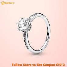 Danturn New 925 Sterling Silver Rings Clear Sparkling Crown Ring Original 925 Silver European Ring Women DIY Jewelry Making Gift 2024 - buy cheap