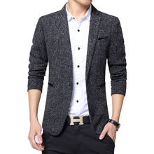 Blazer masculino fino, blazer casual fino com estilo britânico 5xl 2024 - compre barato