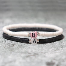 Fashion Polymer Clay Bracelet For Male Femme Lovers Creative Letters Name Braslet Paired Couple Braclet DIY Matching Brazalete 2024 - buy cheap