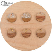 Cordial Design 100Pcs 18*18MM Jewelry Accessories/DIY Making/Round Shape/Natural Wood & Resin/Earring Findings/Hand Made/Charms 2024 - buy cheap
