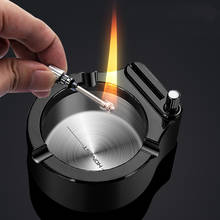 2020 New Metal Ashtray Ten Thousand Match Lighter Windproof Kerosene Flint Fire Starter Lighter Desk Decorations Gadgets For Men 2024 - buy cheap