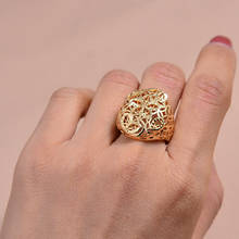 Wando Dubai Ethiopian Gold Color Ring for Women Eretrian Rings for Girl Jewelry African Gift 2024 - buy cheap