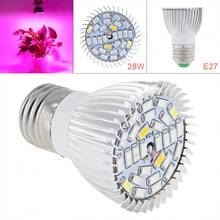 Lâmpada de led para crescimento de plantas, 85v-265v, 28 leds, faixa de crescimento, 15 azul, 7 + quente, 2 branco, 2 + infravermelho, 1 uv, para cultivo de plantas, barraca, bonsai