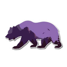 Hot Sell Creative Cartoon Bear Shape Mountains Nature Car Sticker Motorcycle Stickers Superior Quality Vinyl Decals Anti-UV PVC 2024 - buy cheap