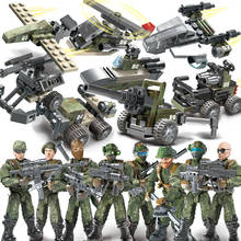 Brinquedo de blocos de construção de arma diy, soldado da série militar, veículo blindado, figuras de swat, brinquedo de blocos de construção 2024 - compre barato