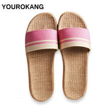 Summer Couple Shoes Flax Women Home Slippers Indoor Floor Lightweight Female Linen Slipper Unisex Fashion Slides Dropshipping 2024 - buy cheap