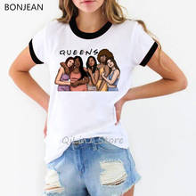 Camiseta feminina gráfica estampada melanina, camiseta para mulheres melhores amigos, camiseta feminina sexy, branca, top de verão, roupas básicas 2024 - compre barato