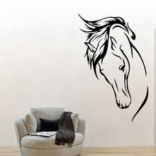 Horse Head Wall Sticker Pvc Animal Wall Art WallPaper For Baby's Rooms Removable Wall Decor Decals Living Room Bedroom P80 2024 - buy cheap