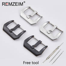 REMZEIM Metal Watch Buckle 18-26mm Men Watchband Strap Silver Black Brushed 316L Stainless Steel Clasp Accessories 2024 - buy cheap