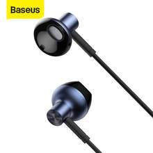 Baseus H19 3.5m Wired Earphones In-Ear Bass Earbuds Stereo Earphone Music Sport Gaming Headset With Mic or Xiaomi Samsung Huawei 2024 - buy cheap