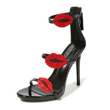 Sandalias de fiesta con punta abierta para mujer, zapatos de tacón alto de 8/11CM, deslizantes, calzado de Stripper 2024 - compra barato