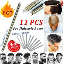 Hair Tattoo Trim Styling Engraving Pen Face Eyebrow Shaping Scissors Device Multifunctional Beards Razor Tools 2024 - buy cheap