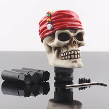 Universal Car Manual Pirate Skull Red Scarf Stick Gear Shift Knob Shifter For Sedan Coupe Crossover Wagon Hatchback Truck SUV 2024 - buy cheap