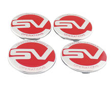 Cubierta de rueda roja SV para 98-16 LR2 LR3 LR4, tapas centrales, emblema, Bedge, 63MM, 4 Uds. 2024 - compra barato