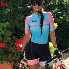 Kafitt pro camisa de ciclismo terno macaquinho feminino macacão gel almofada respirável jérsei define manga curta verão feminino 2024 - compre barato
