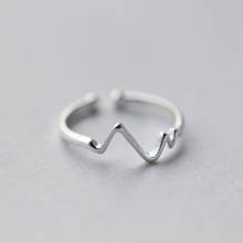 Женское кольцо в форме волны Ckysee, серебряное кольцо в форме 925 пробы с листьями и перьями, ювелирное изделие для девочек 2024 - купить недорого