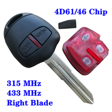 Chave remota para lancer outlander colt mirage, 2 botões, lâmina mit11r, 315 433mhz, com chip lck46 4d61, chave de carro mitsubishi 2024 - compre barato