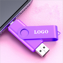 Usb Flash Drive 360°Rotation Metal PenDrive OTG 3 IN 1 Type-C Pen Drive High Quality U Disk 16G 32GB 4G 64GB Usb Stick Free Logo 2024 - buy cheap