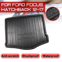 Car Rear Trunk Boot Mat Waterproof Carpet Anti Mud Tray Cargo Liner For Ford Focus Hatchback 2012 2013 2014 2015-2017 Floor Mats 2024 - buy cheap