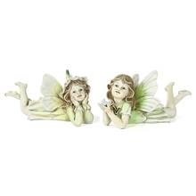 Fairy Garden-figuritas de hadas en miniatura de color verde claro, accesorios para decoración de exteriores o casa, suministros de jardín de hadas 2024 - compra barato